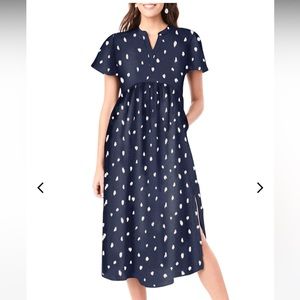 Loyal Hana Lily in Paris Flutter Sleeve Nursing & Maternity Dress (L)